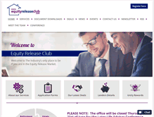 Tablet Screenshot of equityreleaseclub.com